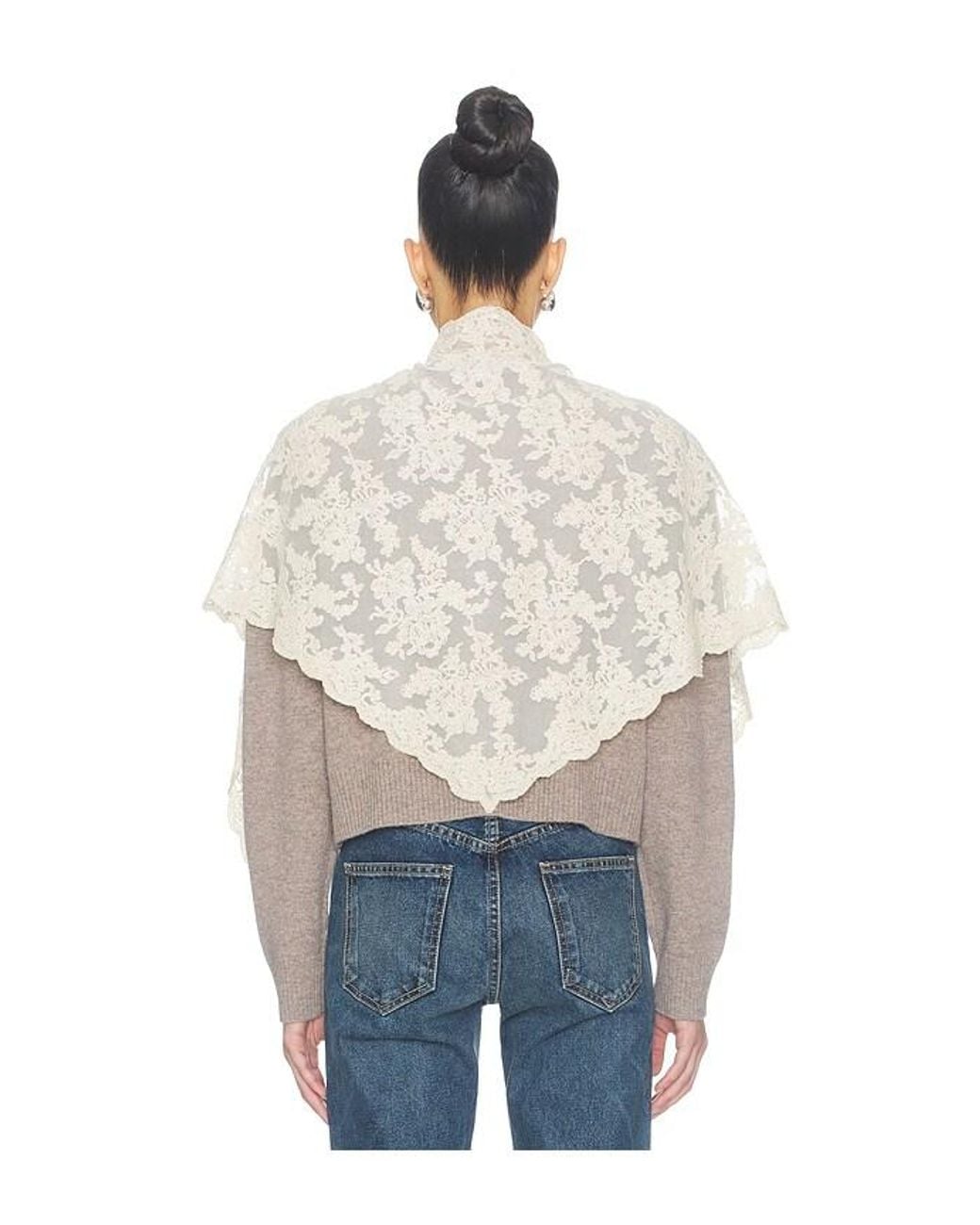 Sea Blue Kirra Lace Cardigan With Scarf