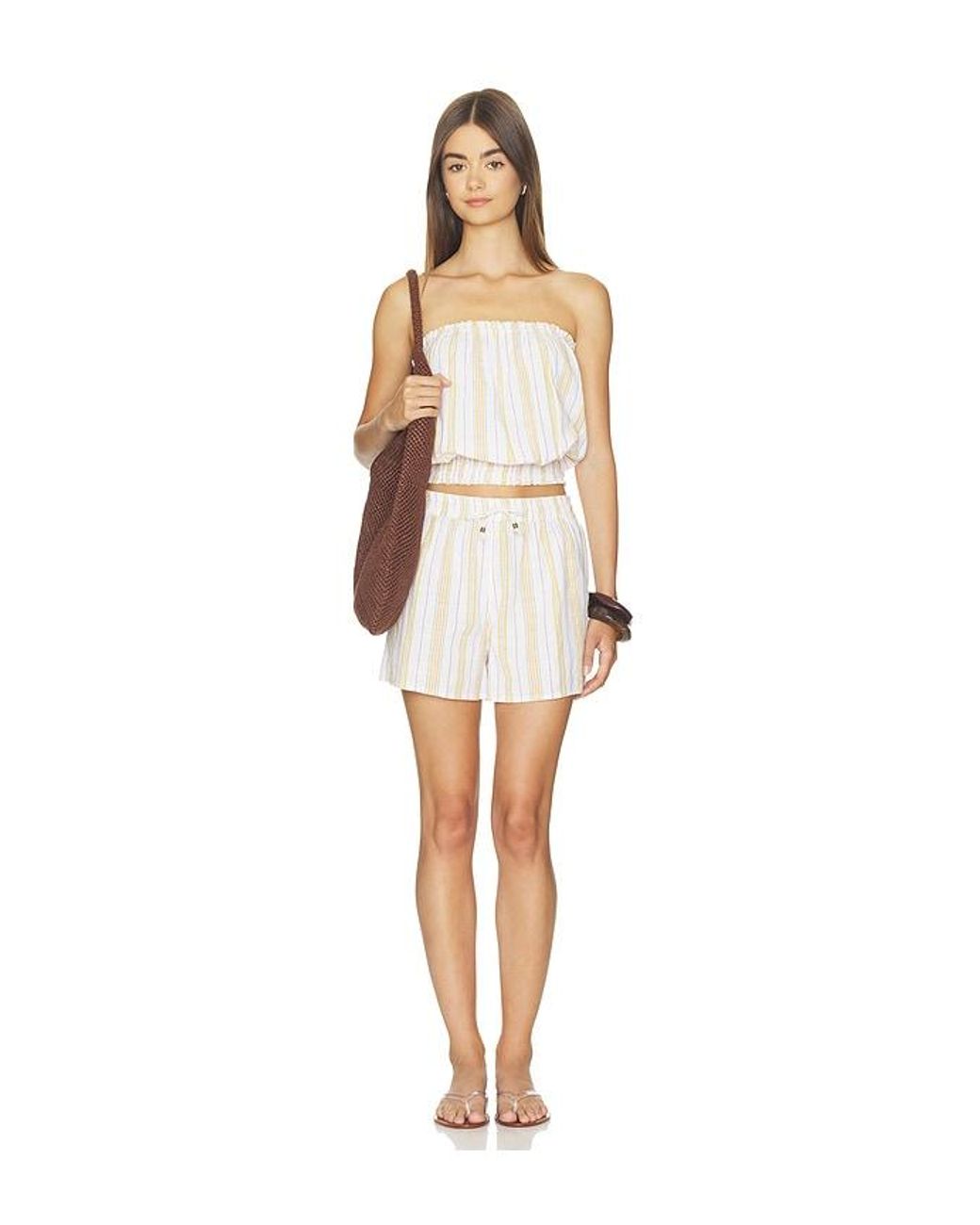 Bobi White Smocked Tube Top