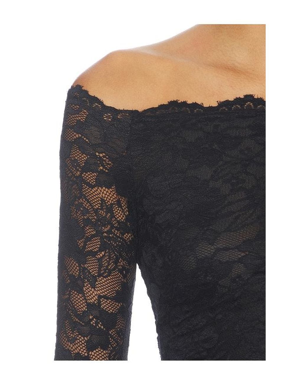 superdown Black Cameron Off Shoulder Top