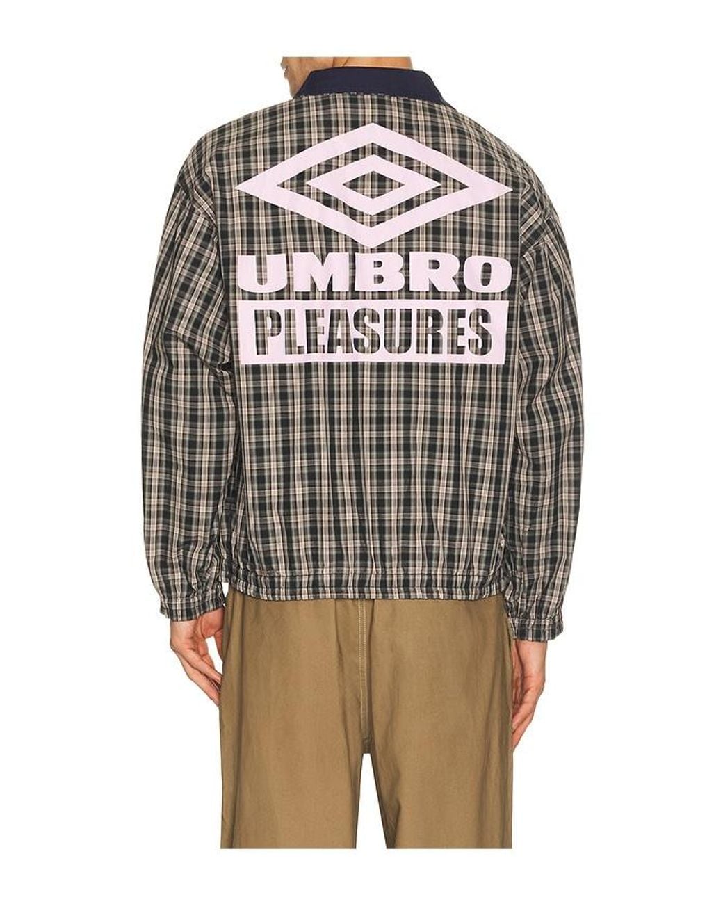 Pleasures Blue X Umbro Diamonds Reversible Blouson Jacket for men