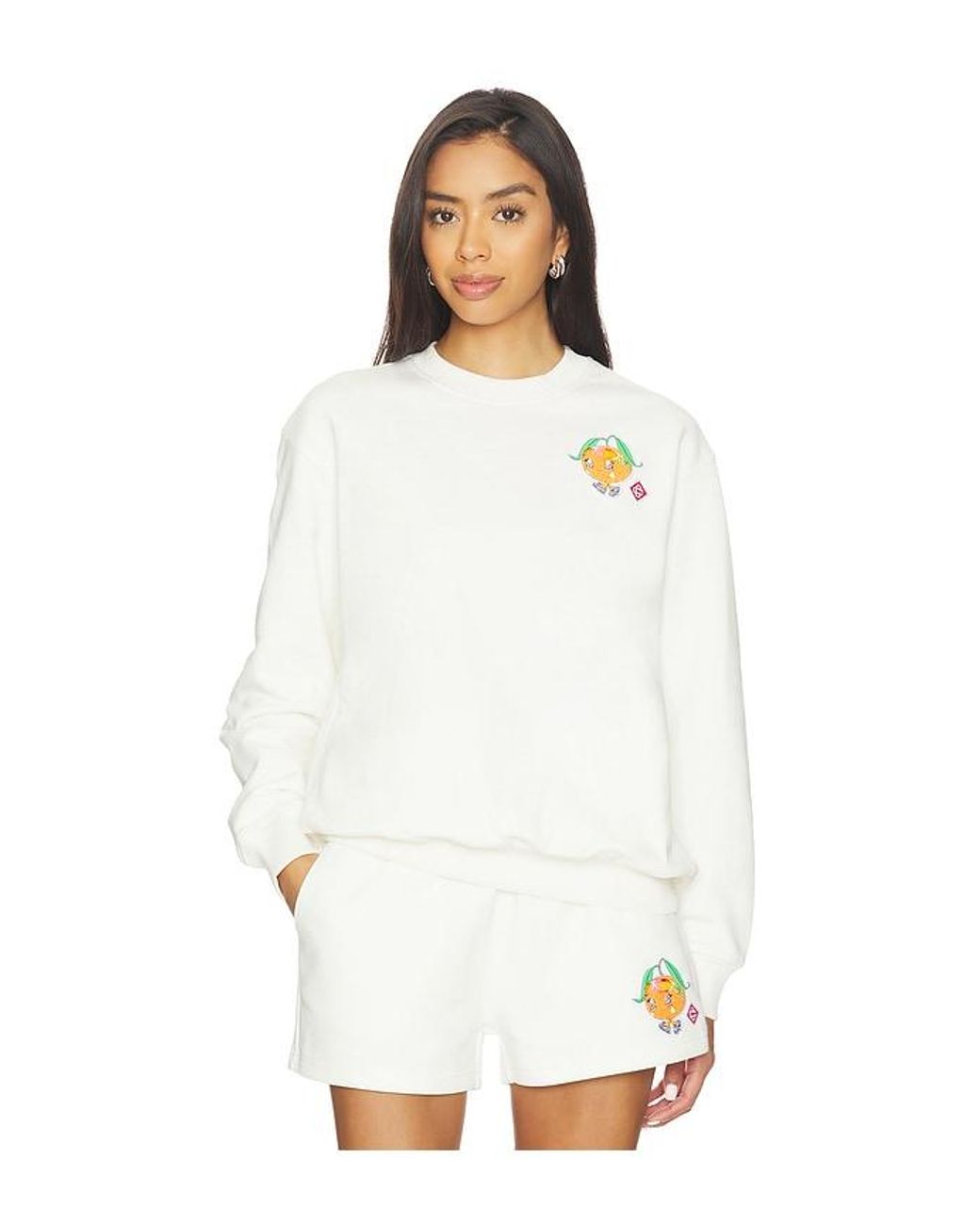 Casablanca White Mascot Patch Sweatshirt