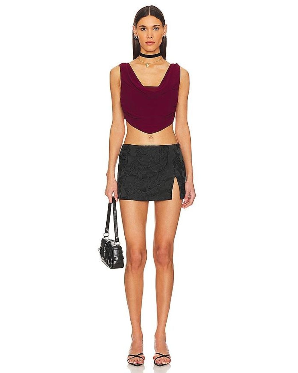superdown Black Zya Mini Skirt