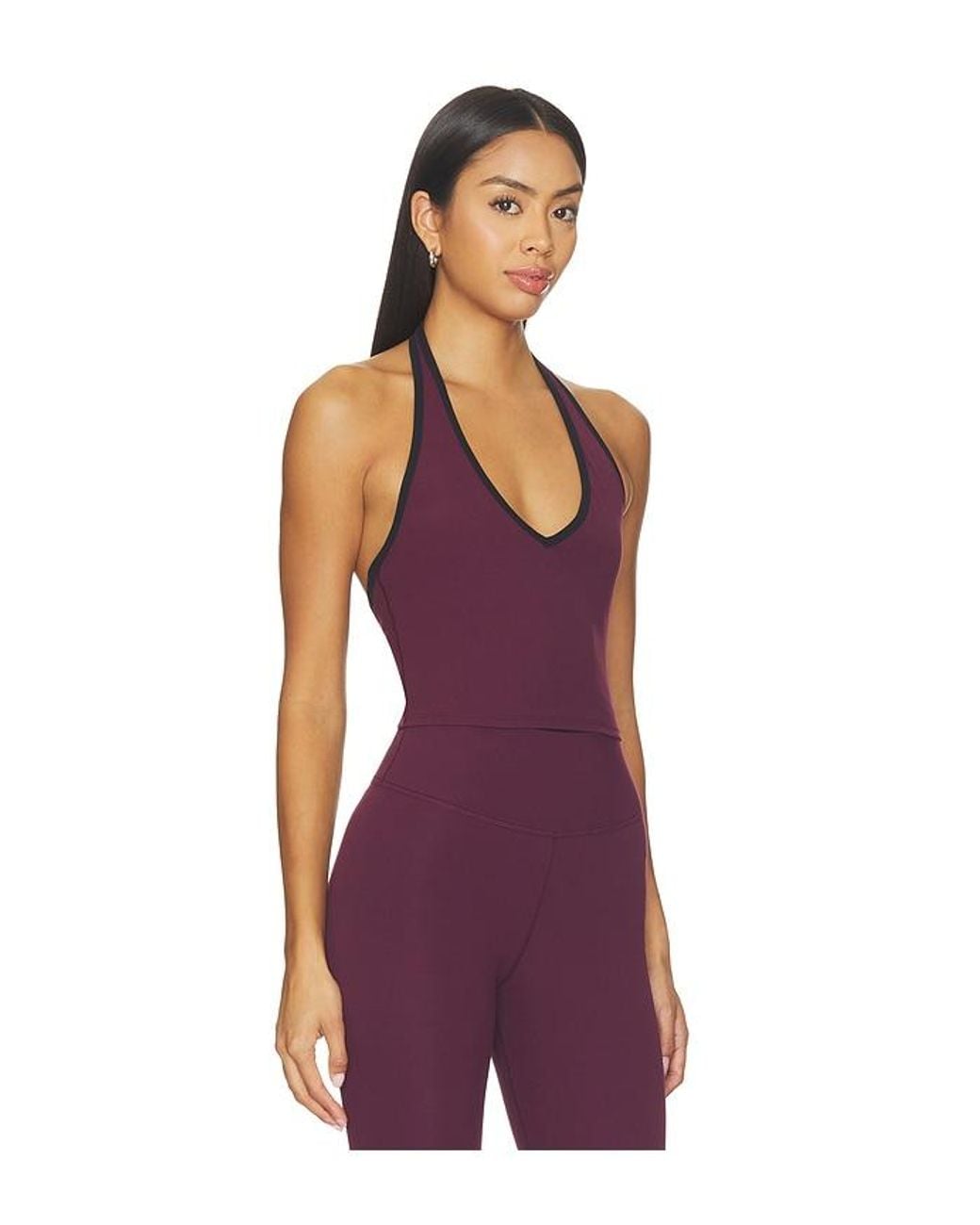 Splits59 Purple Rory Airweight Halter Bralette