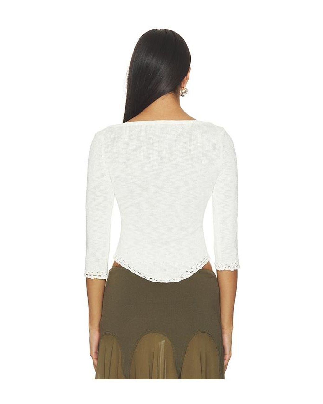 With Jean White Lili Top