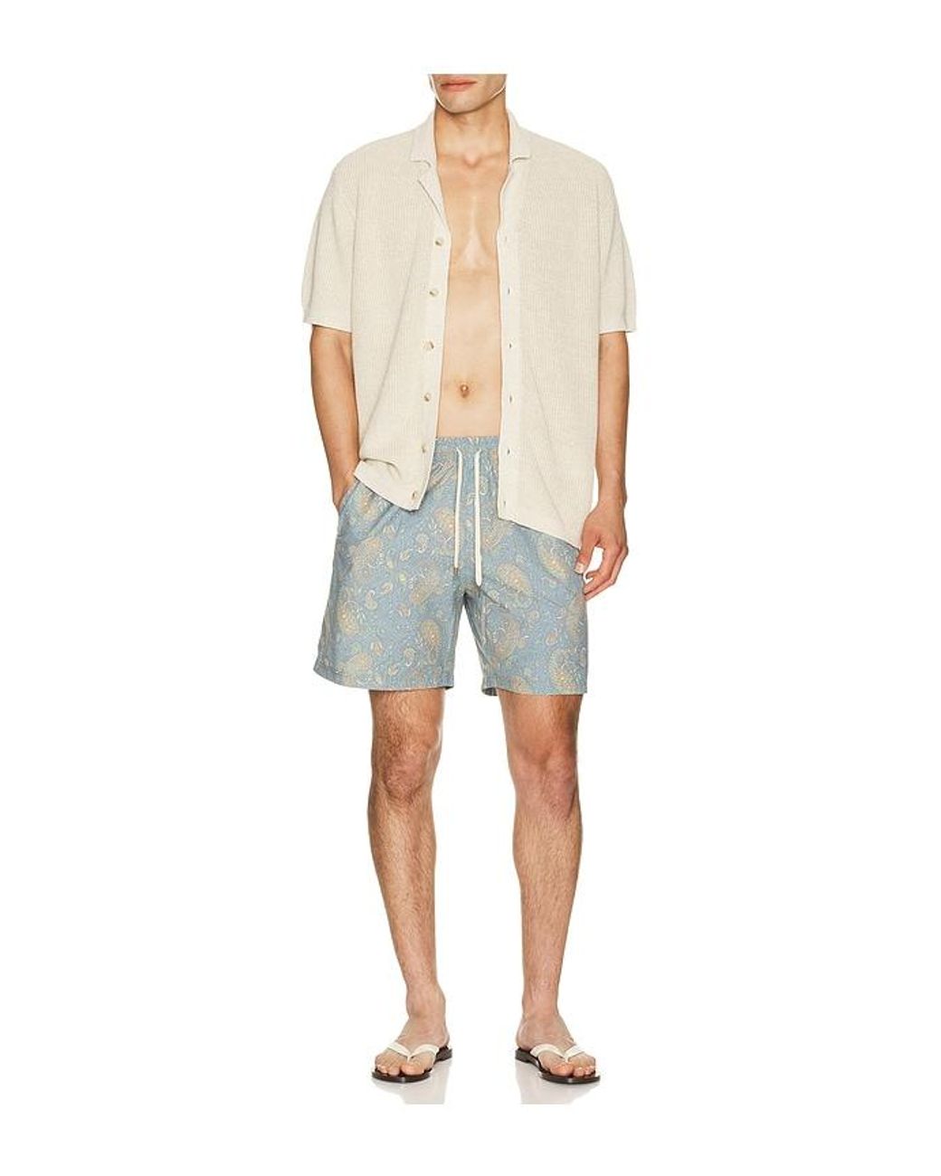 Rhythm Blue Tally Paisley Swim Short for men