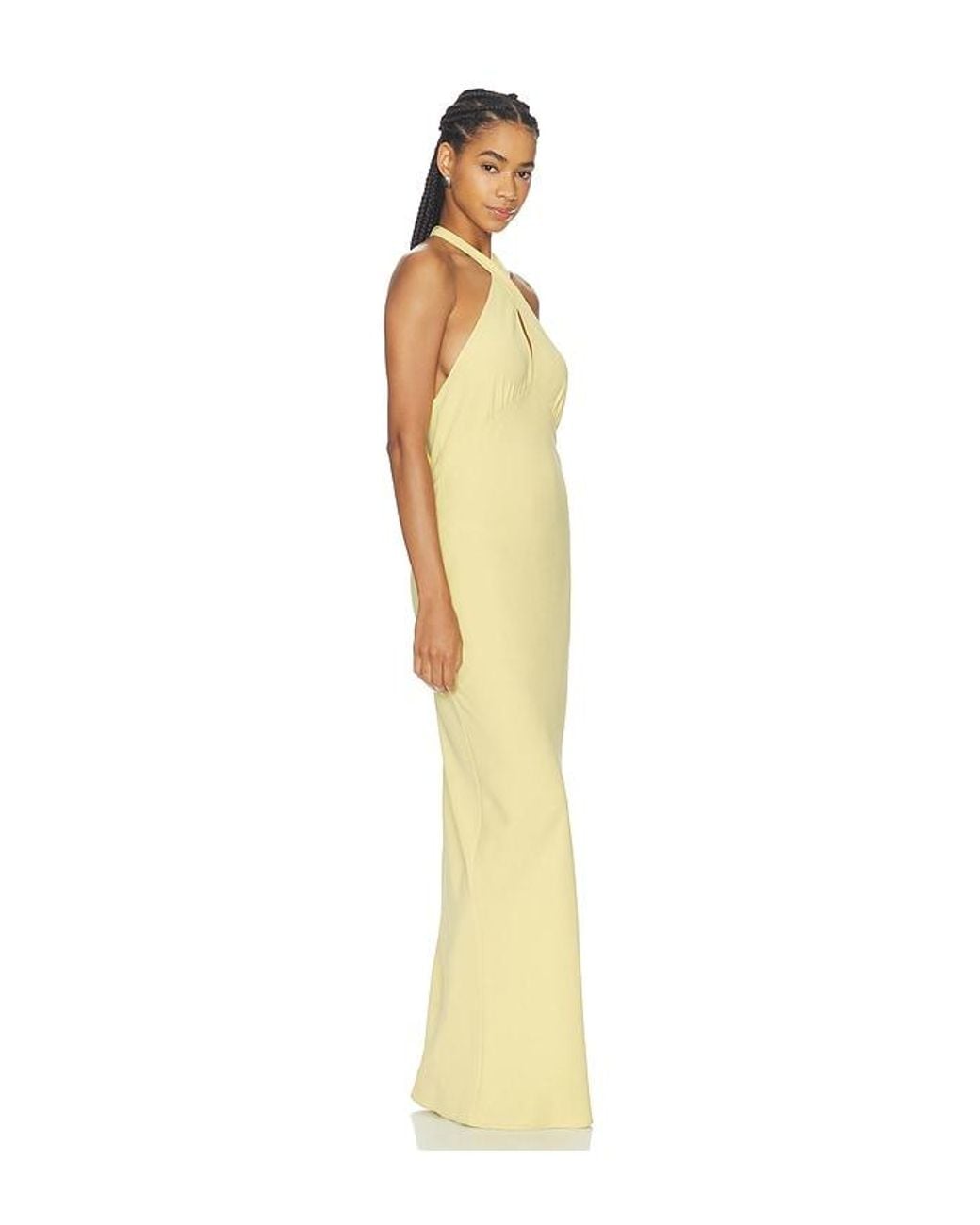 Amanda Uprichard Metallic Samara Maxi Dress