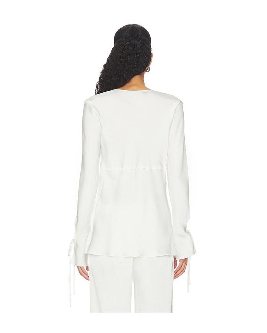 Lioness White Veil Long Sleeve Top