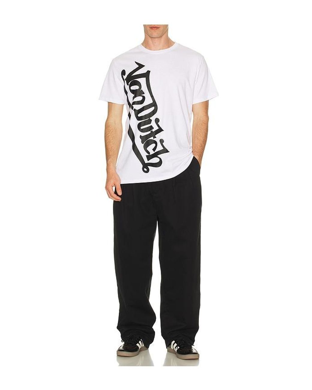 Von Dutch Black Vertical Logo Tee for men