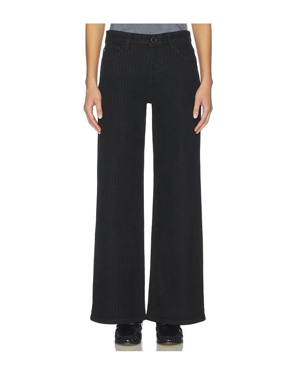 AG Jeans Black Saige Wide Jeans