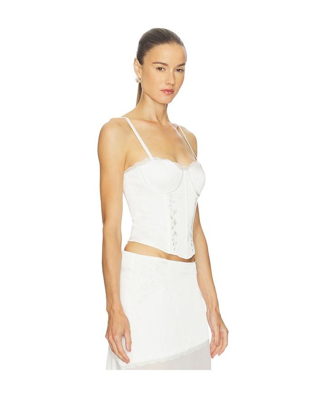 Runaway the Label White Emberly Bustier