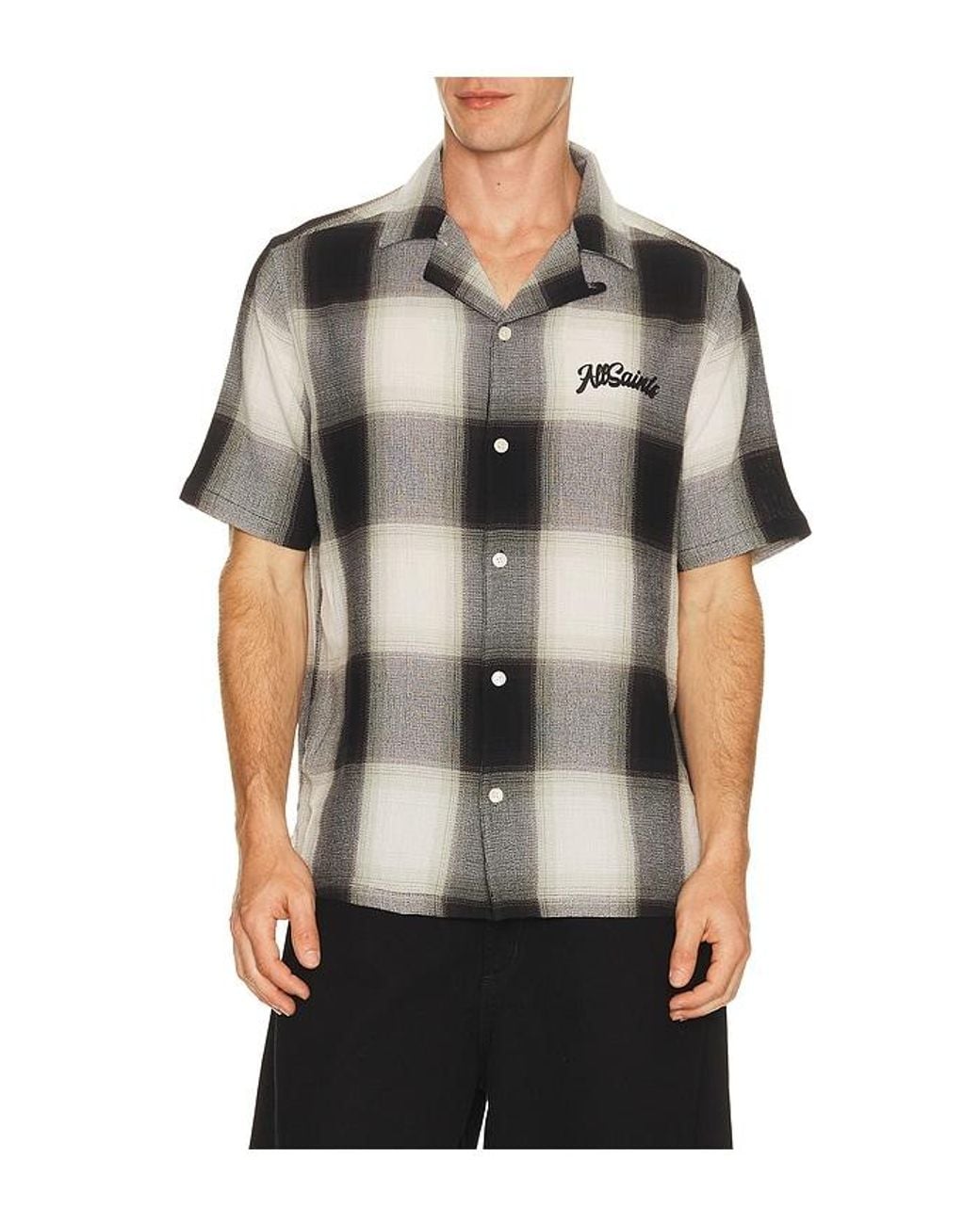 AllSaints Black Fade Out Shirt for men
