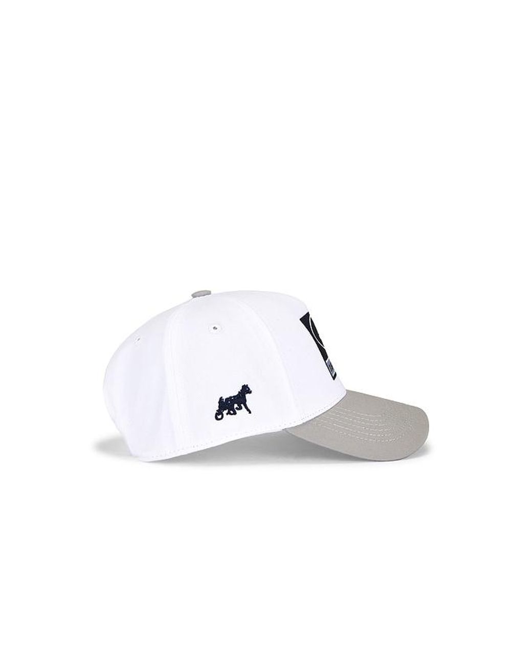 Siegelman Stable White Patched Five Panel Hat for men