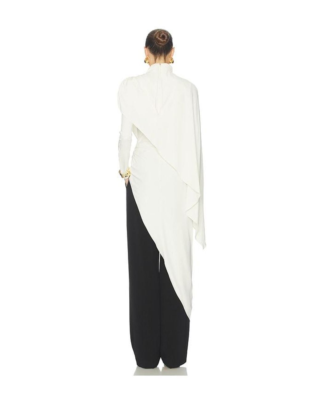 Helsa White The Wilhelmina Cape Top