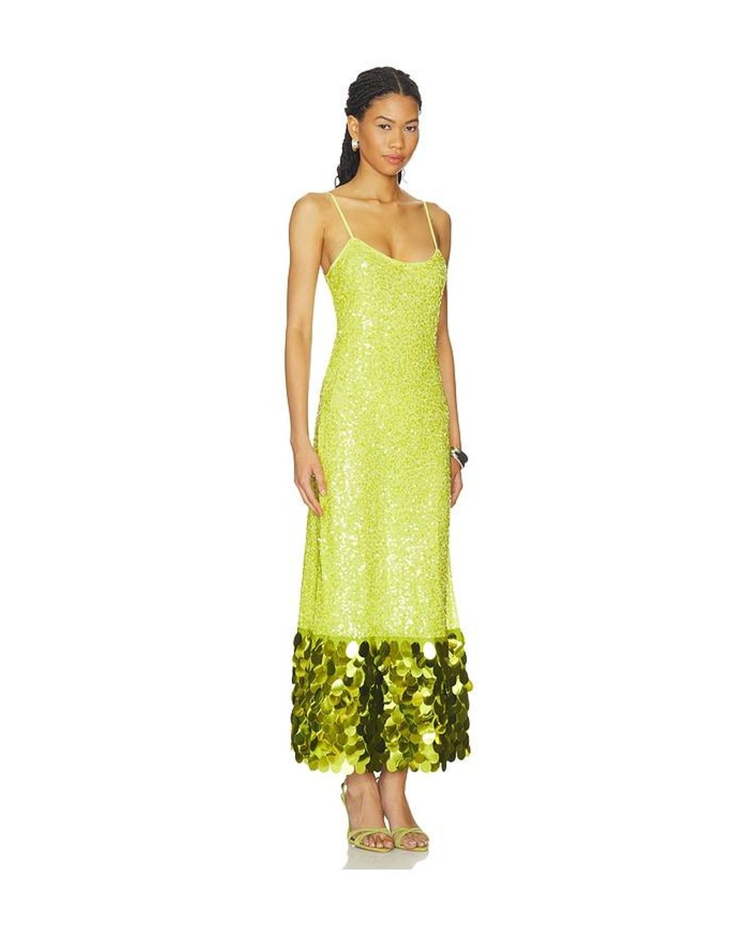 Simon Miller White Imogen Sequin Midi Dress