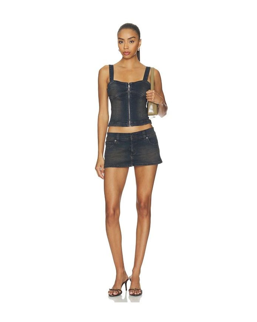 A.Brand Blue 00 Mini Skirt