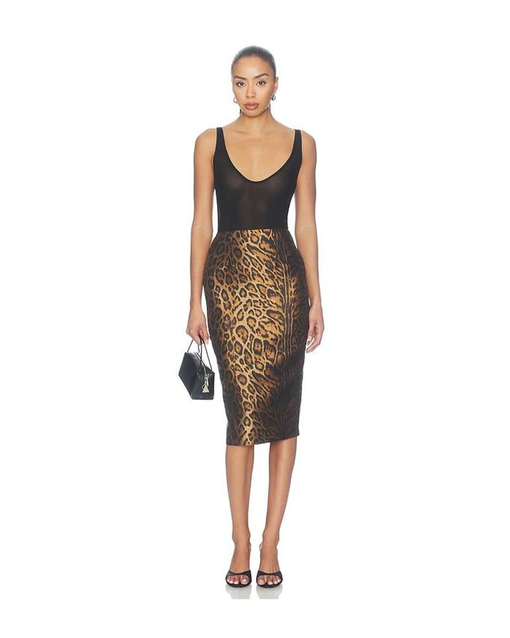 Lovers + Friends Black Eliza Midi Skirt