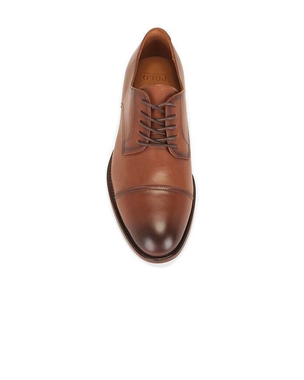 Polo Ralph Lauren Brown Owen Leather Captoe Derby Dress Shoe for men