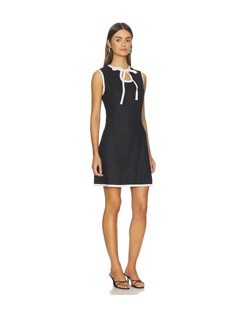 Tanner Fletcher Black Kit Keyhole Mini Dress
