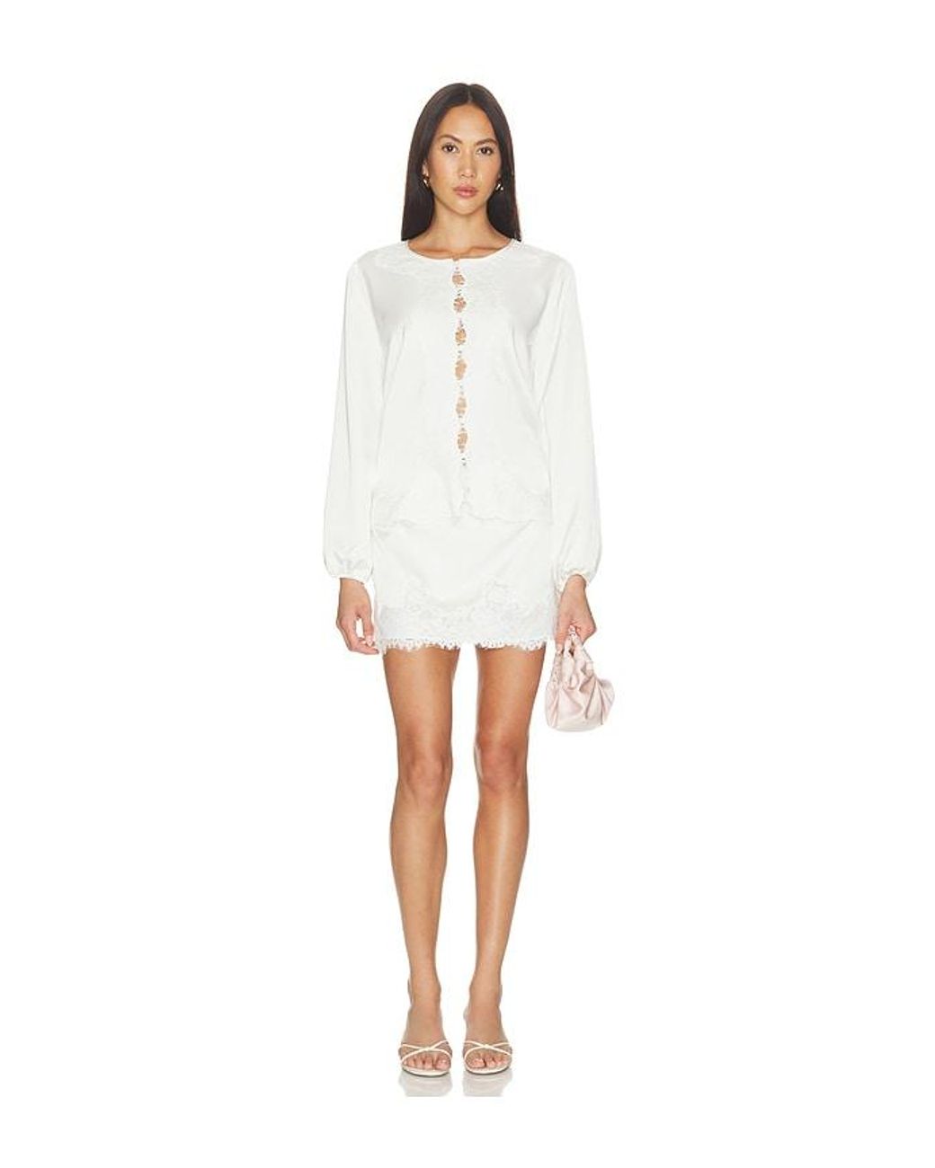 Lovers + Friends White Brundy Top