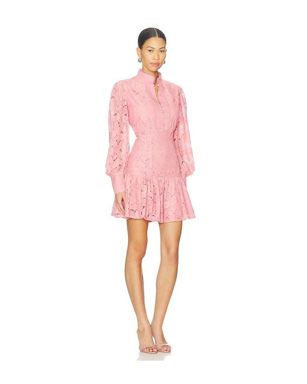 Bardot Pink Remy Lace Dress