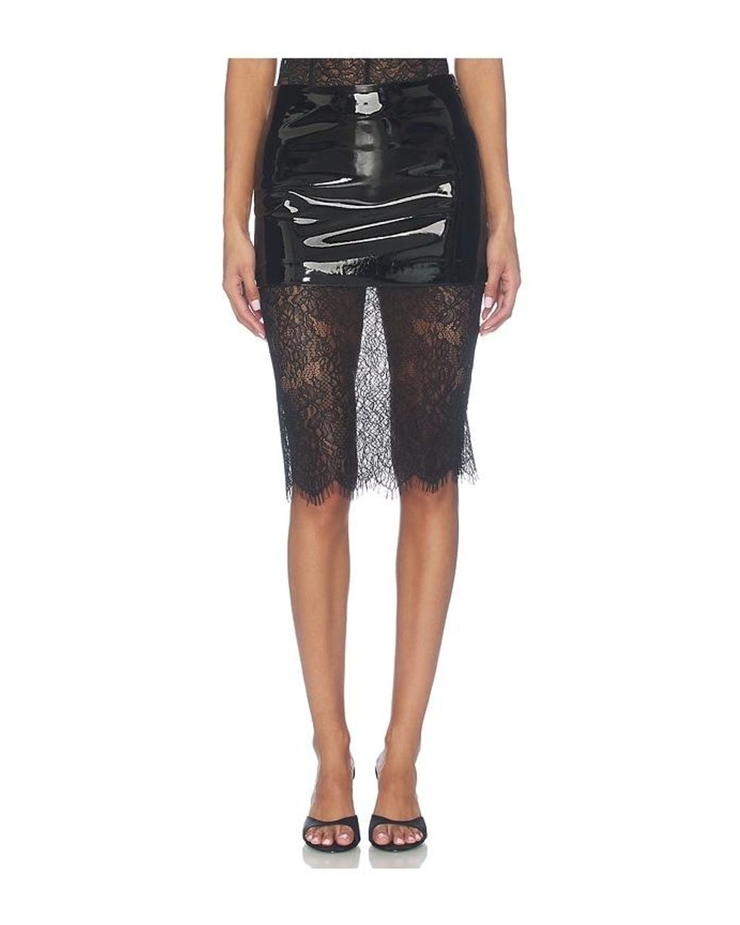 Nbd Black X Hannah Lizzy Indrani Midi Skirt