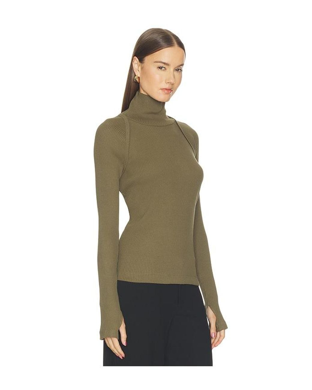 Helmut Lang Green Shrug Layer Top