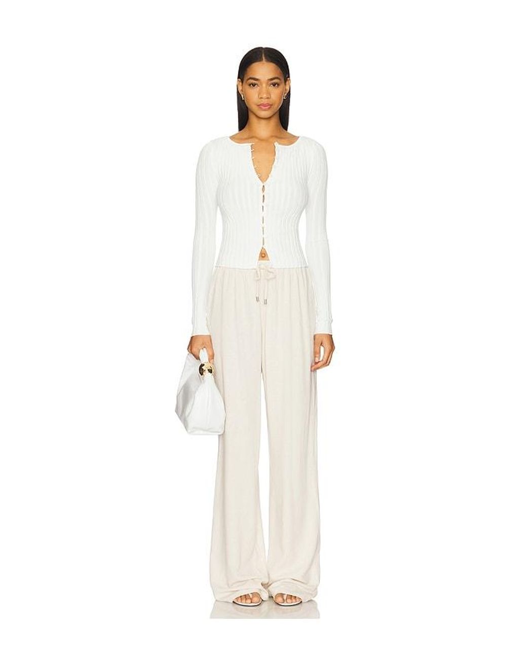 ALL THE WAYS White Beth Drawstring Pant