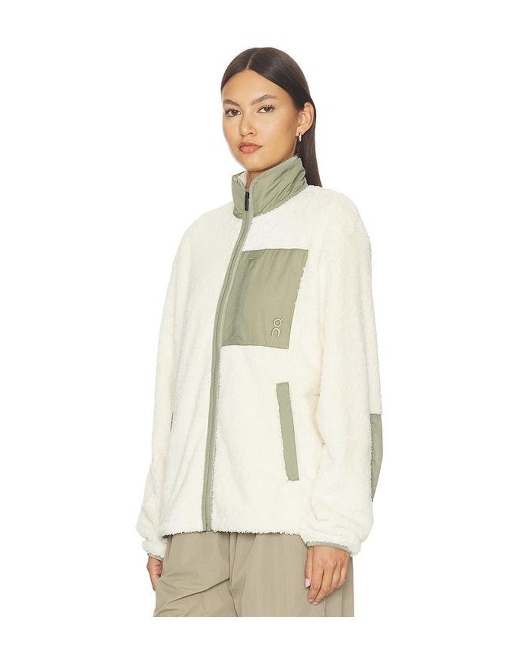 On Shoes White Ascent Fleece Jacket