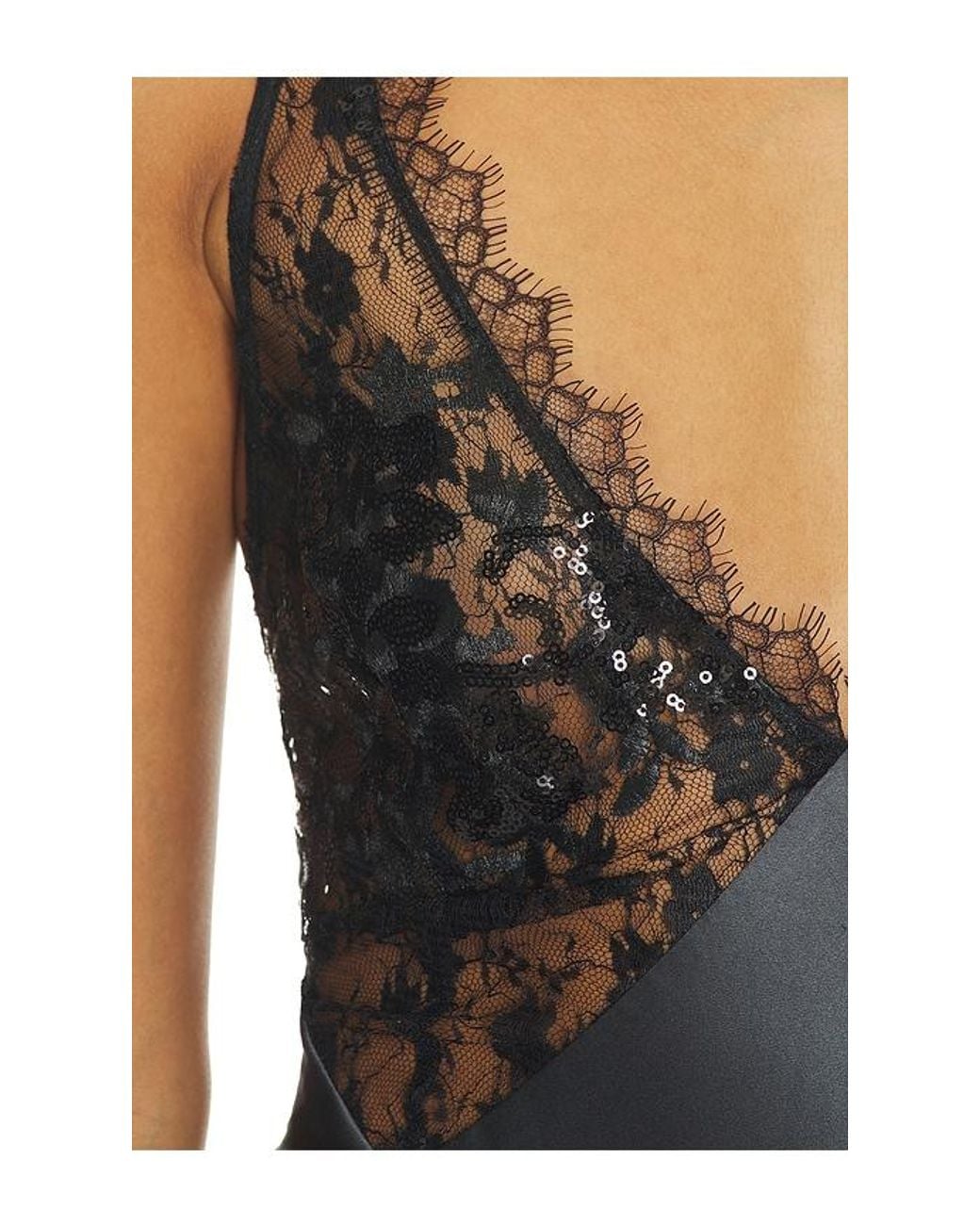 The Sei Blue Lace Bodice Gown