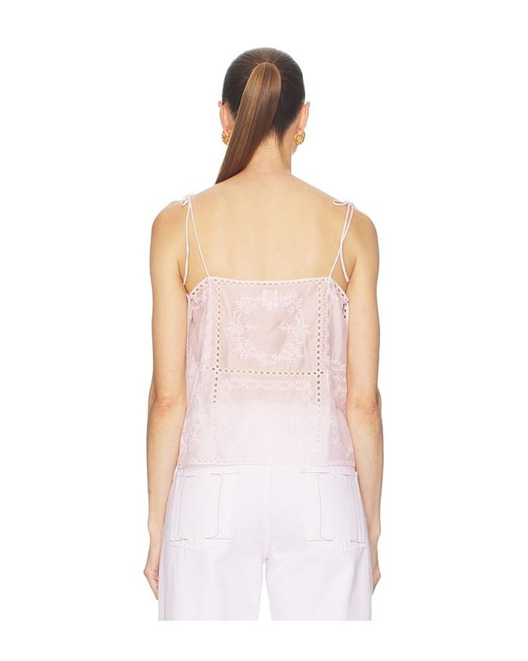 Helsa White Handkerchief Camisole
