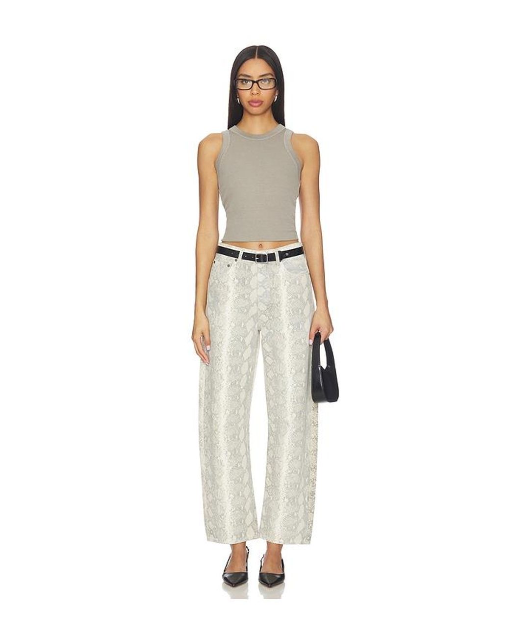 Citizens of Humanity White Miro Long Relaxed Jean