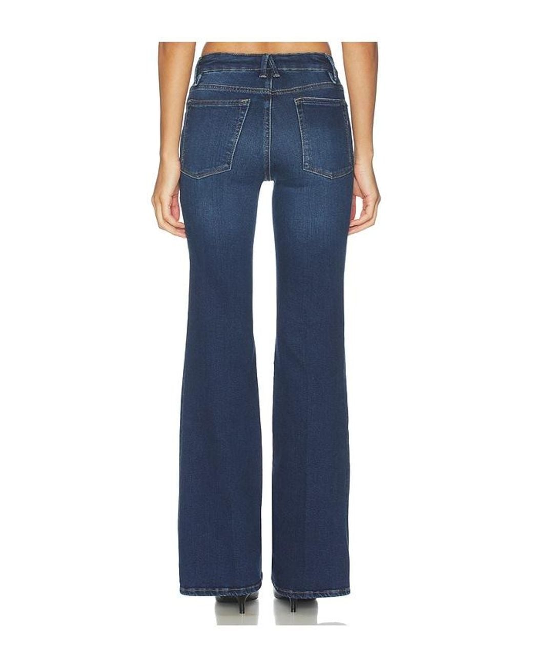 GOOD AMERICAN Blue Ausgestellte Hose Compression