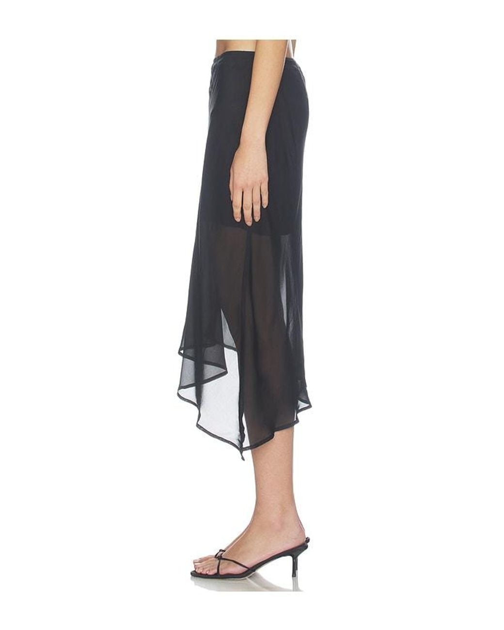 SNDY'S Black Laelia Midi Skirt