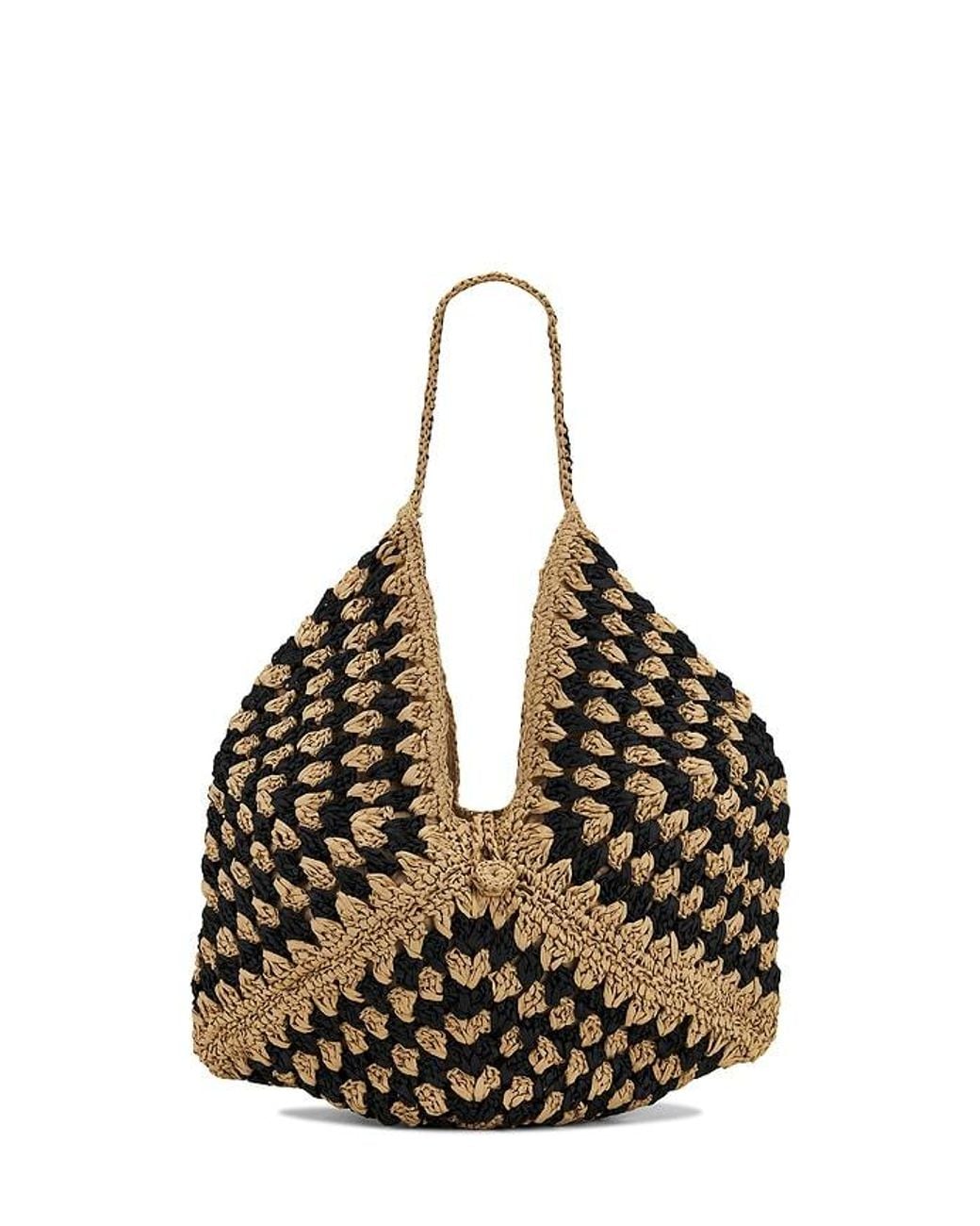 LSPACE Black Coastline Beach Bag