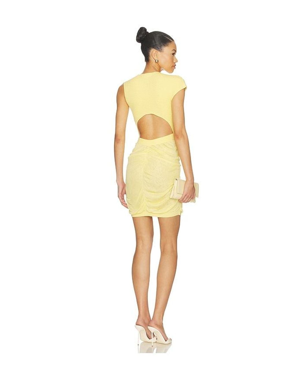 Et Ochs Yellow Ingrid Knit Mini Dress