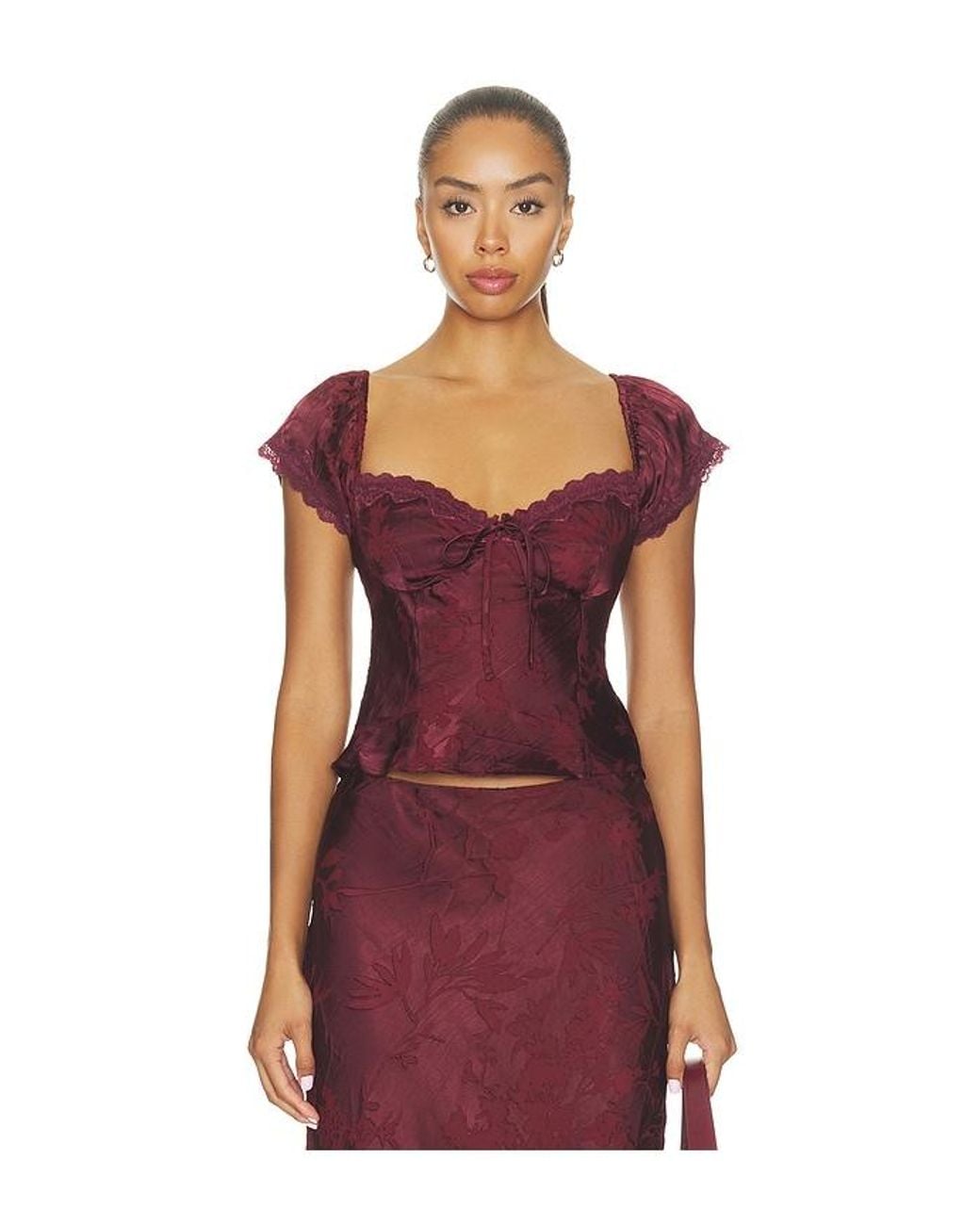 Astr Red Vanessa Top