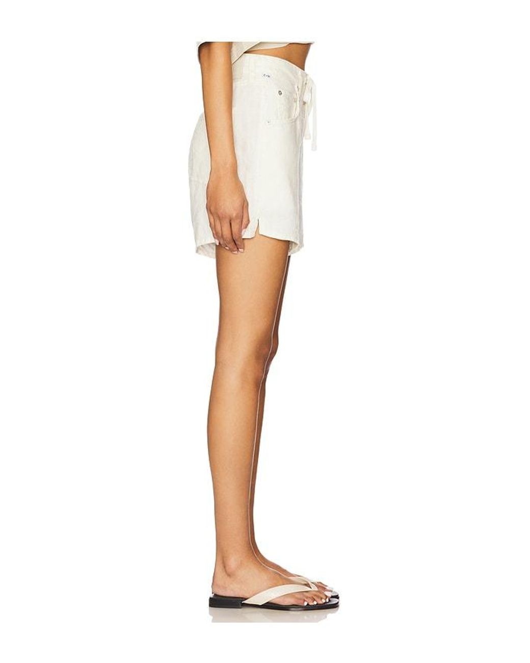 Citizens of Humanity White Brynn Drawstring Short