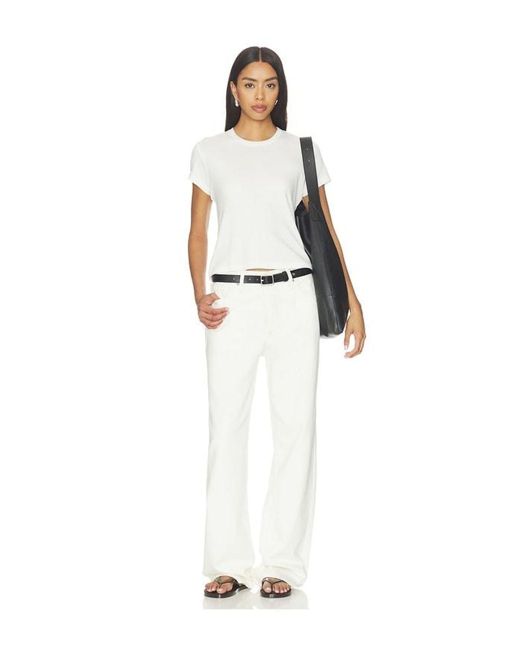 AG Jeans White Billie Straight Jean