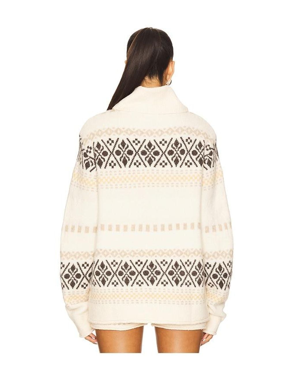 MORE TO COME Natural Kelsey Fairisle Sweater