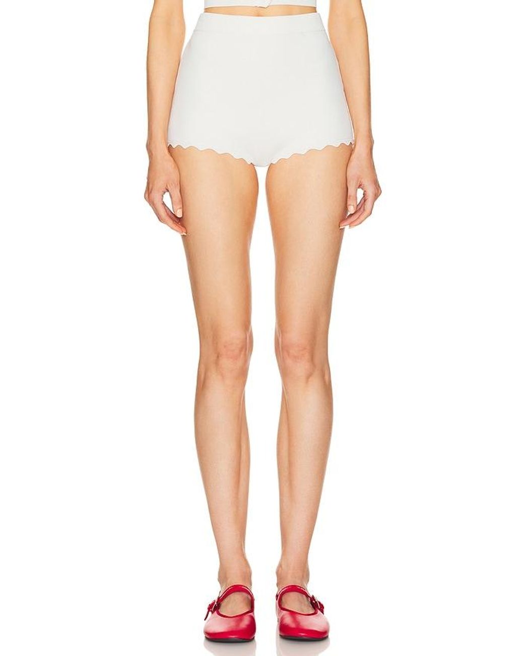Helsa White Elvira Shorts