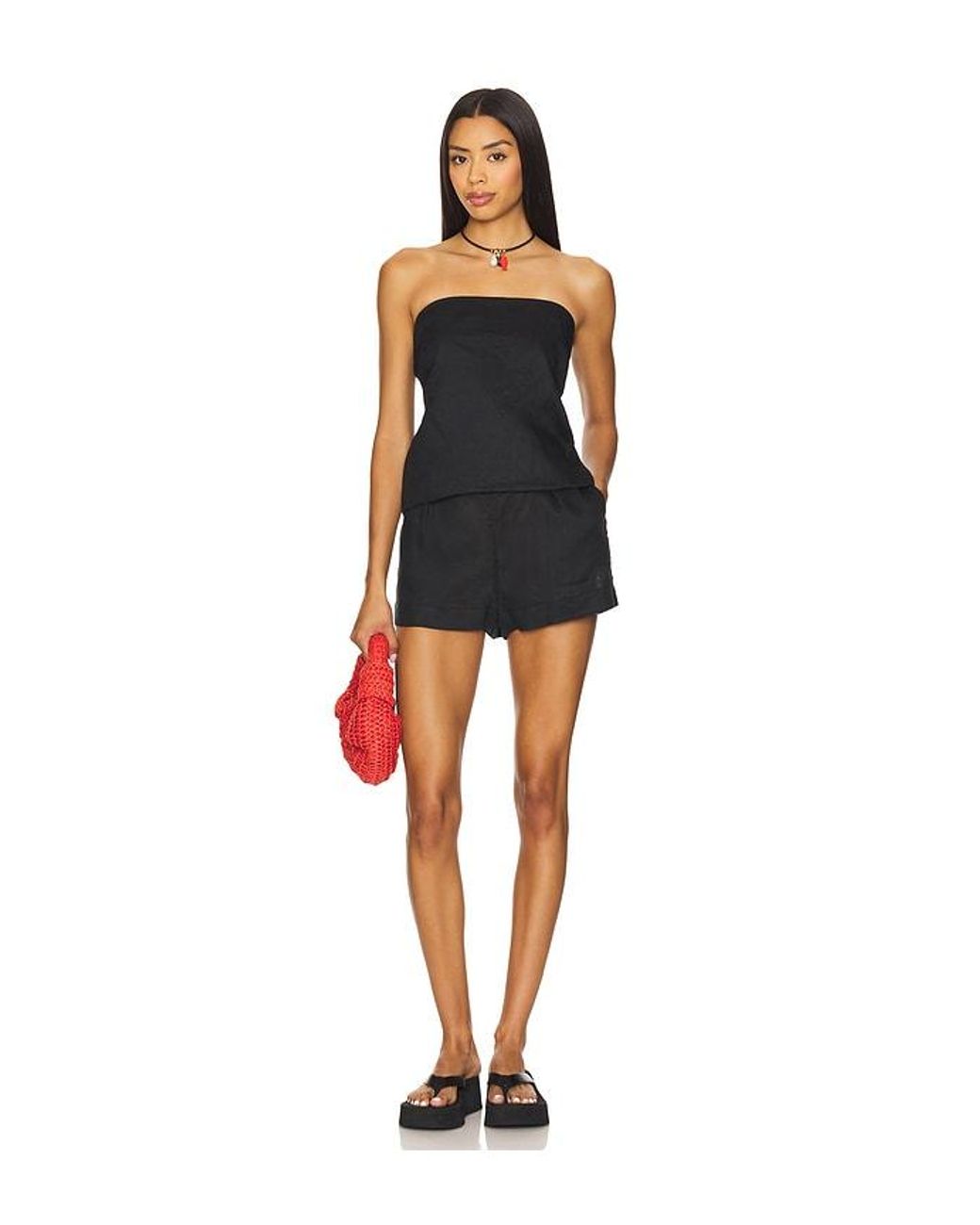 LSPACE Black Tessa Top