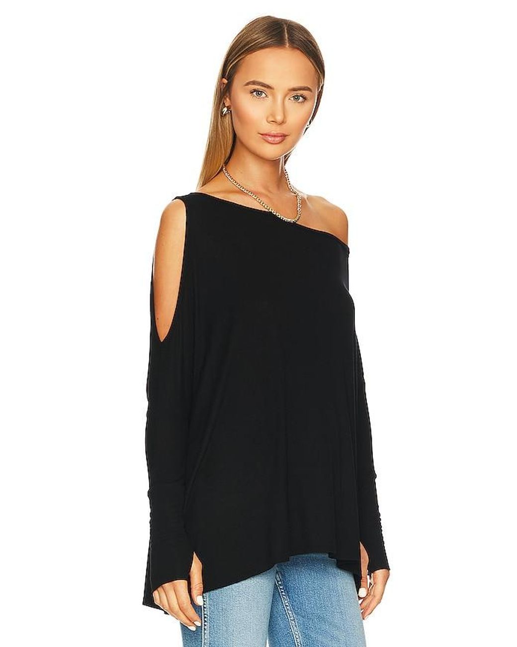 Michael Lauren Black Deuce Oversized Top