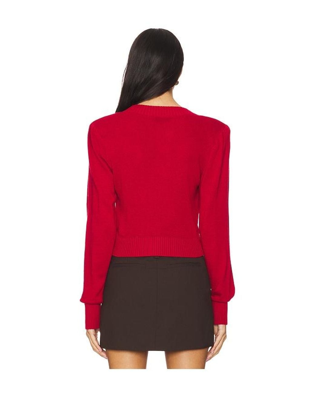 MAJORELLE Red Elodie Cardigan