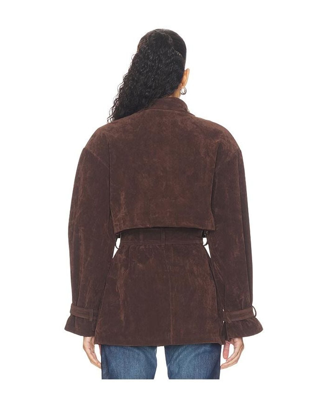 Bardot Brown Veronica Faux Suede Jacket