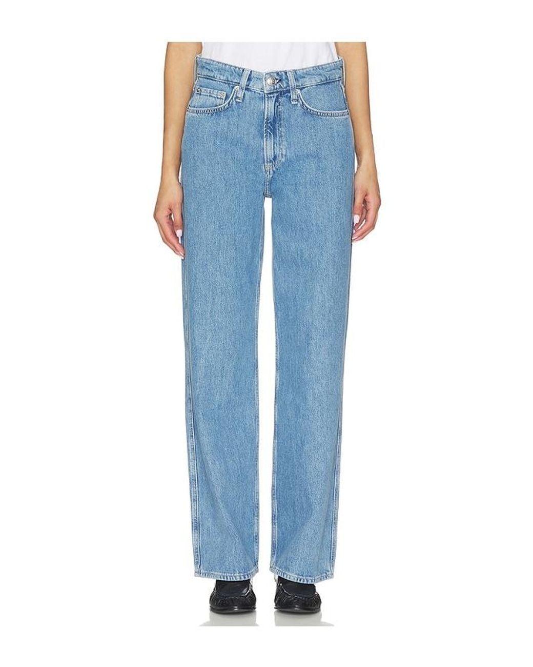 Rag & Bone Logan Wide Jeans in Blue | Lyst