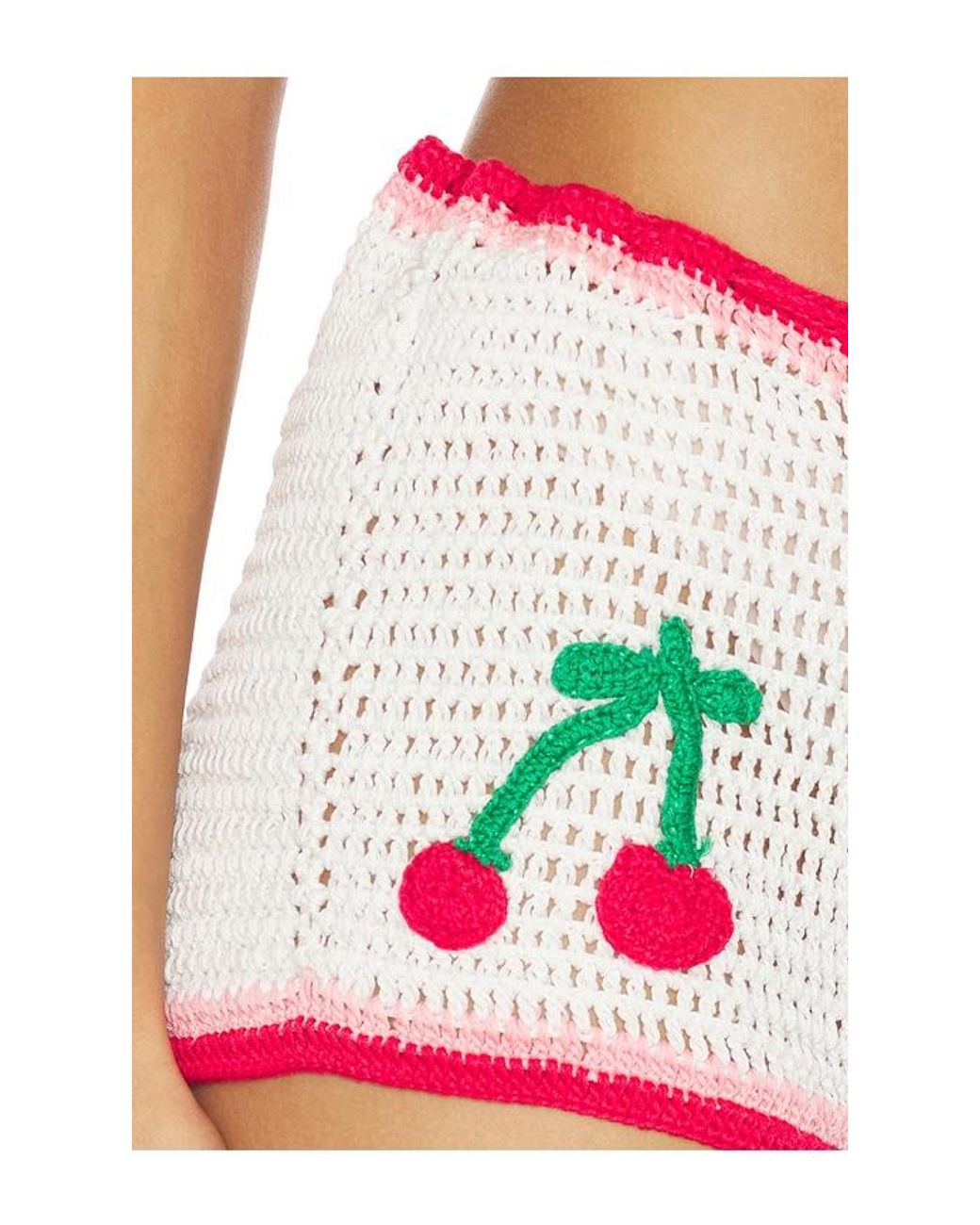 Leslie Amon Blue Ruby Crochet Short