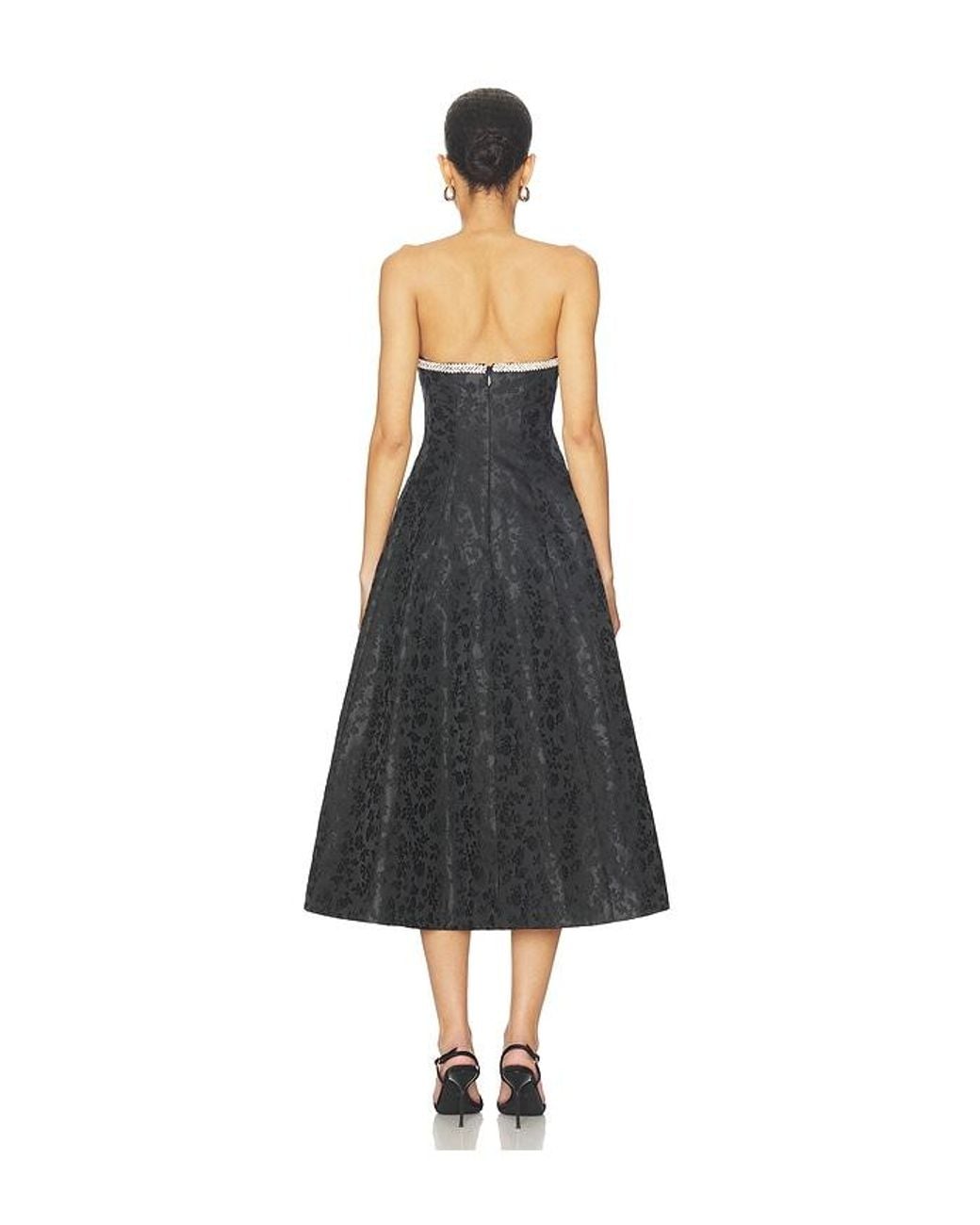 Lovers + Friends Black Alexandra Midi Dress