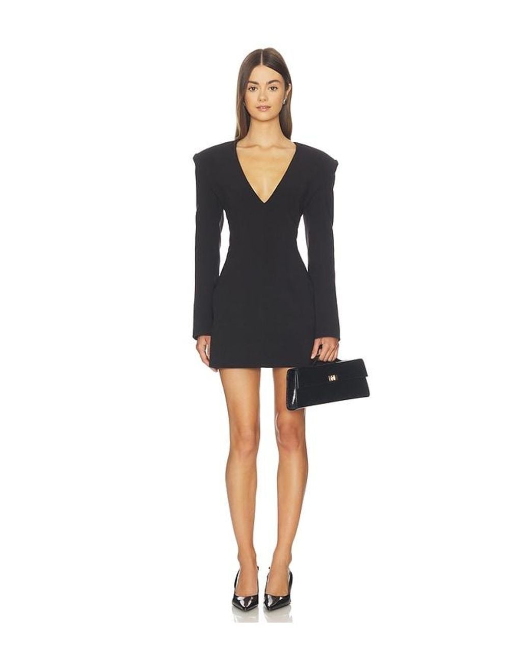 Bardot Black Olivia Structured Mini Dress