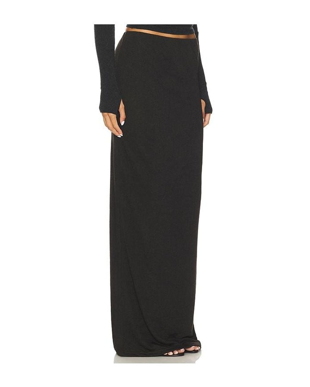 SNDY'S Black Tilde Maxi Skirt