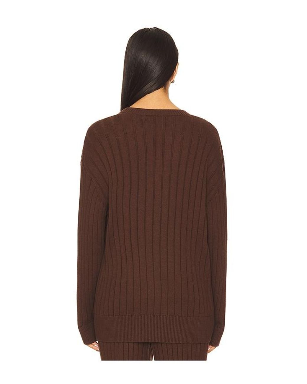 House of Harlow 1960 Brown X Revolve Irvina Ribbed V Neck